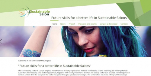 Portada de la web Erasmus Sustainable Salon en inglés